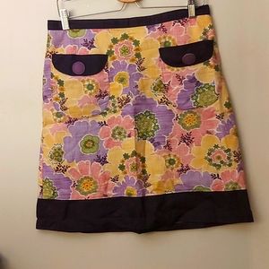 Mandala Design Floral Skirt/ Vintage/ Sz M/ Cotton